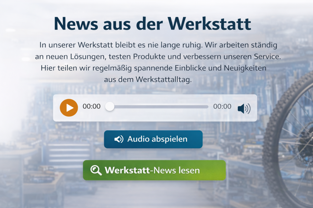 News aus der Werkstatt – Fahrradservice und Neuigkeiten aus der Fahrradwerkstatt